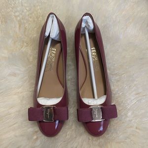 Varina bow heels in Rose pink color